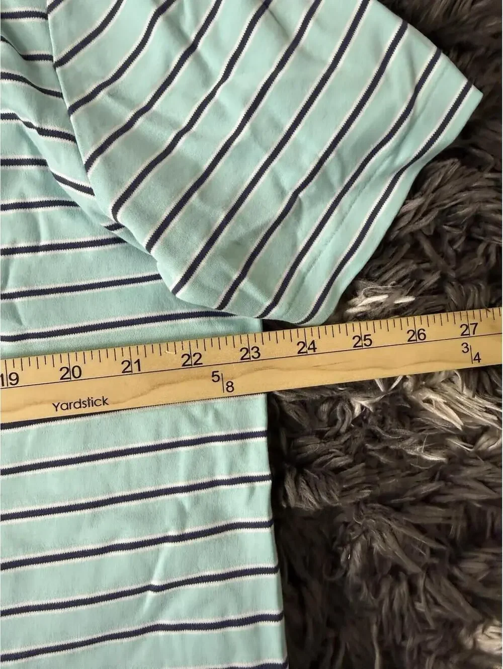 Polo Ralph Lauren Classic Fit Polo Shirt Men’s XL Teal Blue Striped Short Sleeve